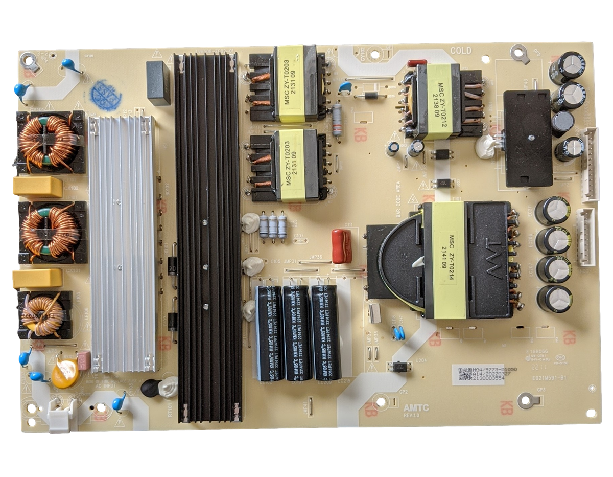 514C6508M04 Onn Power Supply Board, TV6508-ZC02-01, 514C6508M04, 100071708