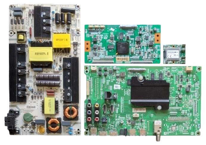 55H7B Hisense TV Repair Parts Kit, 188153 Main Board, 182401 Power Supply, 186459 T-Con, 1143755 Wifi, 55H7B