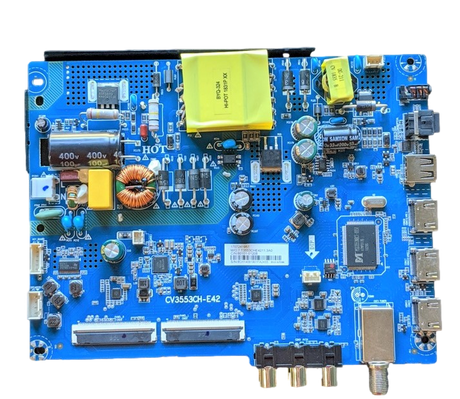 60101-01208 Insignia Main Board, CV3553CH-E42, 1707241957, E252098, 003LP241216D0, NS-43D420NA18