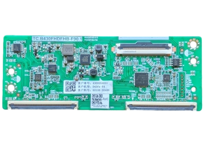 60106-00486 VIZIO T-con Board, 4300054691, TC.B430FHDFHB-F90.1, D43fx-F4