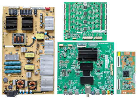 65R617 TCL TV Repair Parts Kit, 08-MS10M02-MA200AA Main Board, 08-P301W0L-PW200AB Power Supply, LJ94-37393E T-Con, 08-DC71C4L-DR200AB LED Driver, 65R617