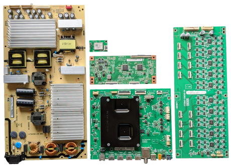 65R635 TCL TV Repair Parts Kit, 08-RT73007-MA200AA Main Board, 08-P402W04-PW210AA Power Supply, ST4561D03-3 T-Con, 08-D65R630-DR200AA LED Driver, 07-RT8812-MA4G Wifi, 65R635