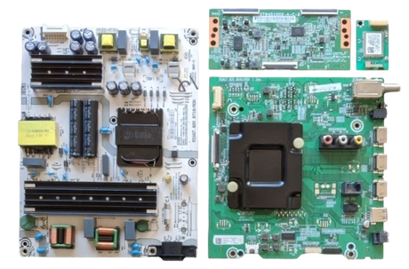 65R6E3 Hisense TV Repair Parts Kit, 269506 Main Board, 259653 Power Supply, ST6451D02-A-C-2 T-Con, 1196330 Wifi, 65R6E3