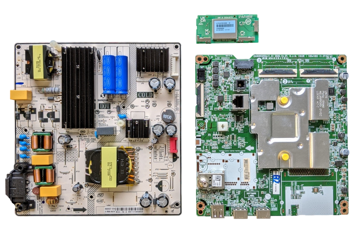 65UP7000PUA LG TV Repair Parts Kit, EBR33181102 Main Board, 81-PBE065-H4A27AP Power Supply, EAT65166902 Wifi, 65UP7000PUA