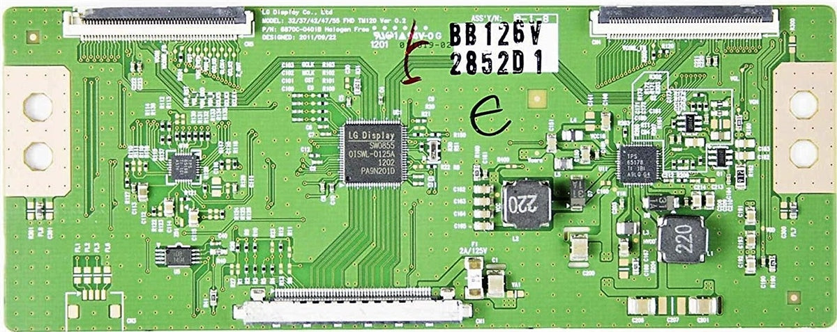 6871L-2852D LG T-Con, 6870C-0401B, 55LS4600-UA, 55LS5700-UA