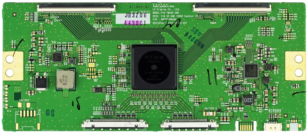 6871L-4430C LG T-Con Board, 4430C, 6870C-0645A, V1655UHD120HZ, 55UH7700-UB