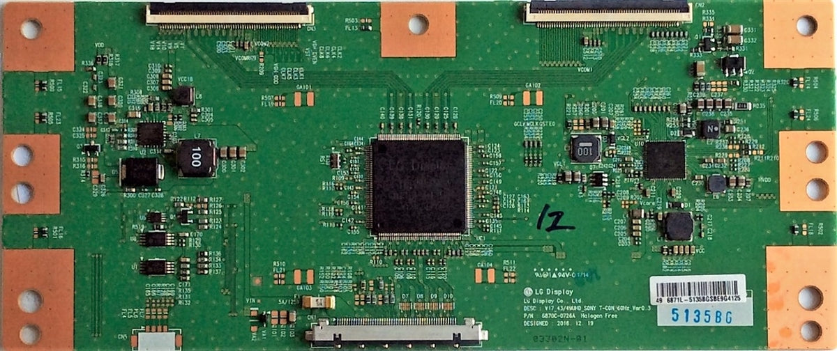 6871L-5135B Sony T-Con, 1-897-134-11, 6870C-0726A, 5135BG, KD
