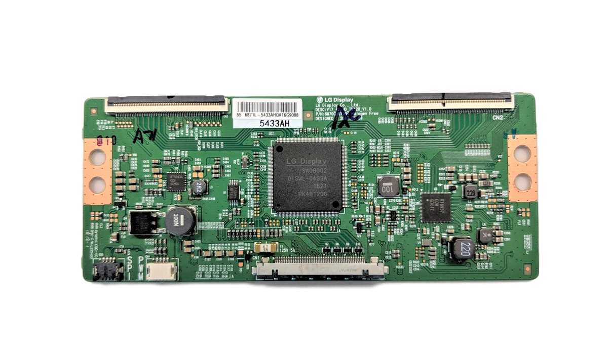 6871L-5433A Hitachi T-Con, V17_43UHD_TM120_V1.0, 6870C-0738A