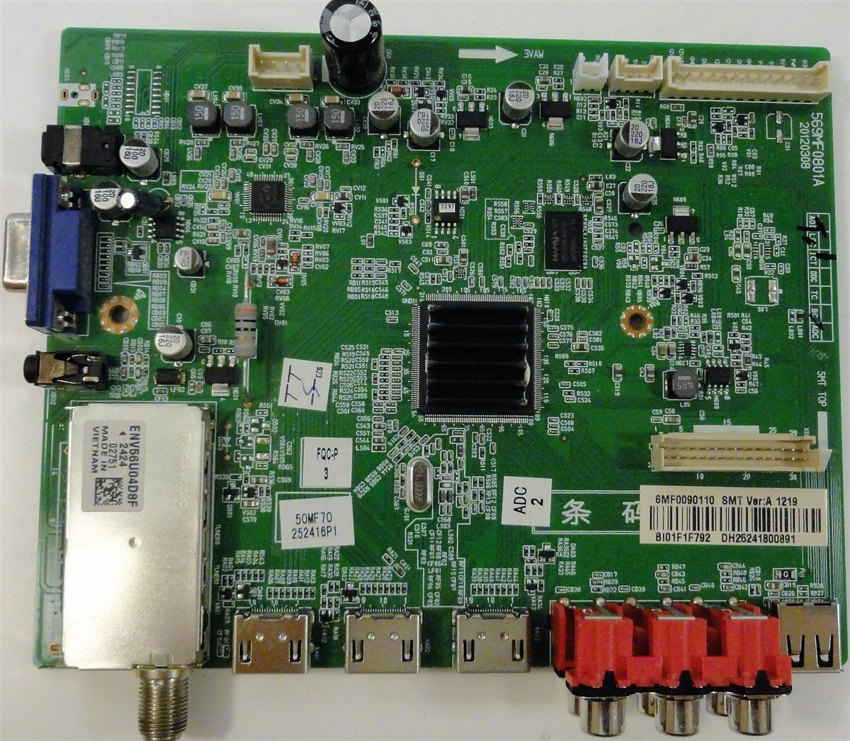 6MF0090110 Insignia TV Module, main board, 569MF0801A, NS-50L240A13
