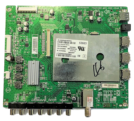 756TXCCB02K039 Vizio Main Board, 715G5560-M01-000-004K, CBPFTXCCB02K0390002, E461-A1