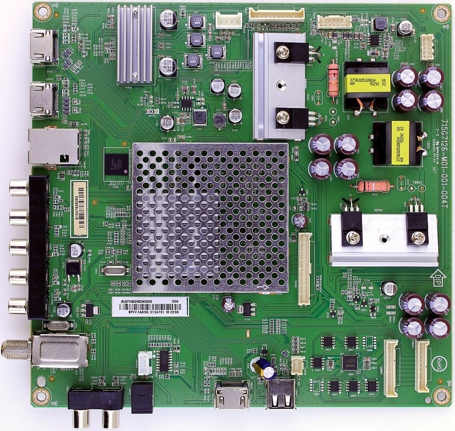 756TXFCB02K0340 Vizio Main Board, 715G7126-M01-001-004T, (X)XFCB02034010X, E50-C1