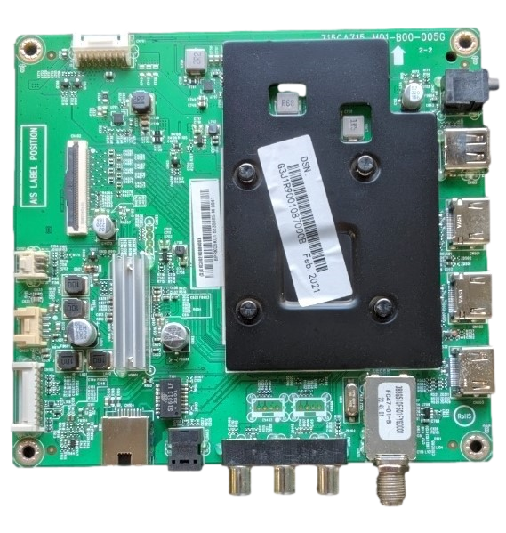 756TXKCB02K088 Insignia Main Board, (X)XKCB02K088000X, 715GA715-M01-B00-005G, NS-55F301NA22