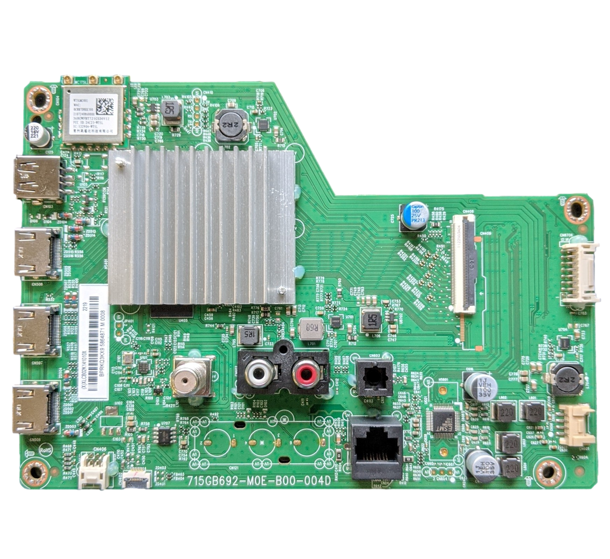 756TXLCB02K141 Vizio Main Board, (X)XLCB02K0141010X, 715GB692-M0E-B00-004D, 2219, V705X-J01