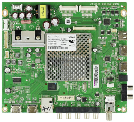 756XECB02K044 Vizio Main Board, 715G6648-M01-000-004F, XECB02K044010X, 715G6648-M01-000-004N, XECB02K044, D500I-B1