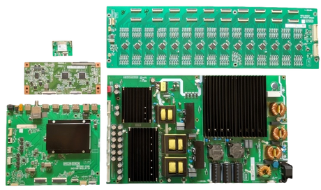 75R646 TCL TV Repair Parts Kit, 30800-000232 Main Board, 08-P602W0L-PW250AB Power Supply, 08-D75C120-DR20 LED Driver, ST7461D02-C T-Con, 07-7921L2-MA0G Wifi, 75R646