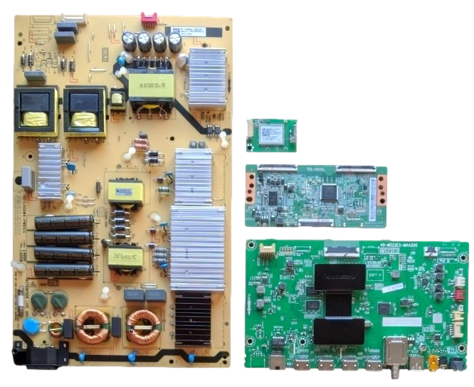 75S431 TCL TV Repair Parts Kit, 75S435, 75S431, 08-MS22E03-MA200AA Main Board,  08-L40XWA4-PW210AA Power Supply, 4T-TCN750-CS09 T-Con, 07-RT8812-MA4G Wifi, 75S431, 75S435