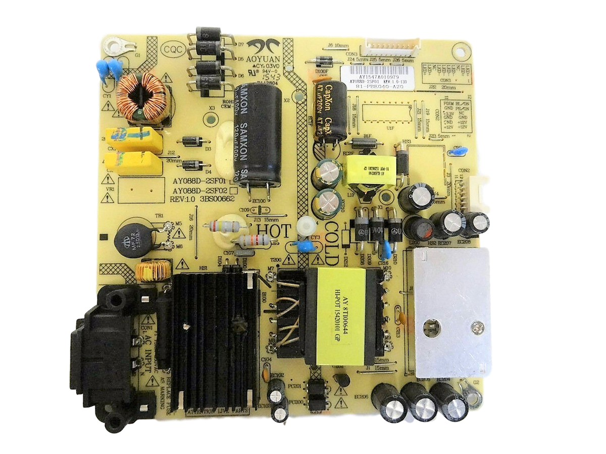 81-PBE040-A20 Insignia TV Module, power supply, AY088D-2SF01, 81PBE040A20, NS-40DR420NA16, NS-40DR420NA16B