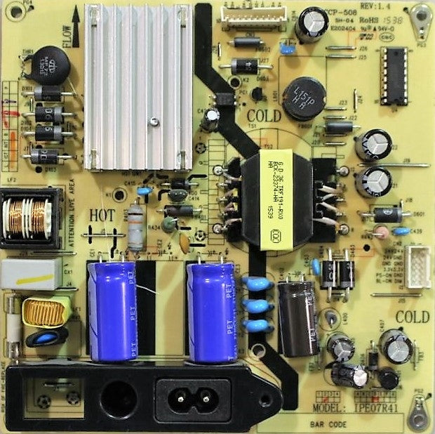 81-PBE040-G93 TCL Power Supply, 81PBE040-G93, IPE07R41D, CCP-508