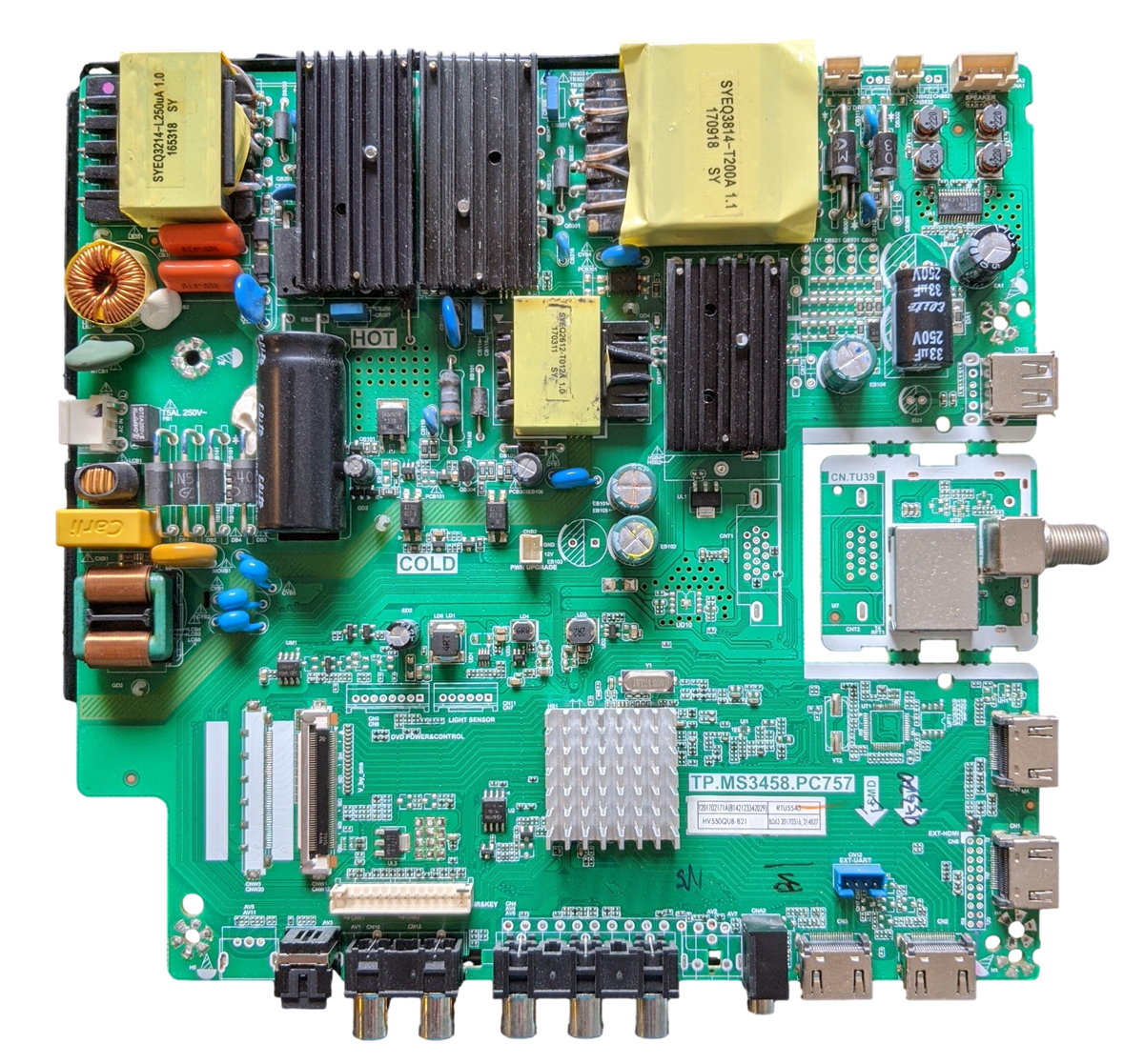 8142123342029 RCA Main/ Power Board, HV550QUB-B21, A1701, A1702, RTU5540