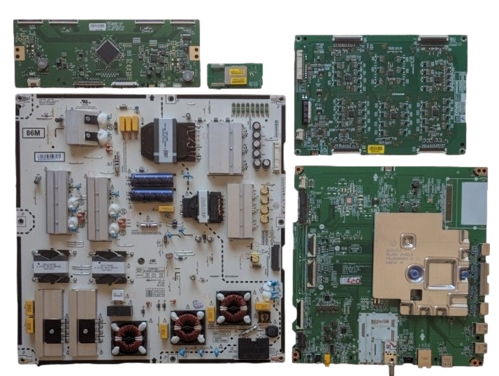 86NANO90UNA LG TV Repair Parts Kit, 86NANO91ANA, 86NANO90UNA,EBT66457001 Main Board, EAY65169951 Power Supply,  EBR89830601 LED Driver, 6871L-6102A T-Con, EAT64454803 Wifi, 86NANO90UNA.BUSWLJR, 86NANO091ANA.BUSWLJR