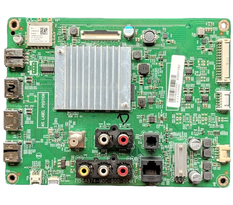 905TXJSA43001300CX Vizio Main Board, 905TXJSA43001300CX, 715GA874-M0C-B00-004K, V435-H1