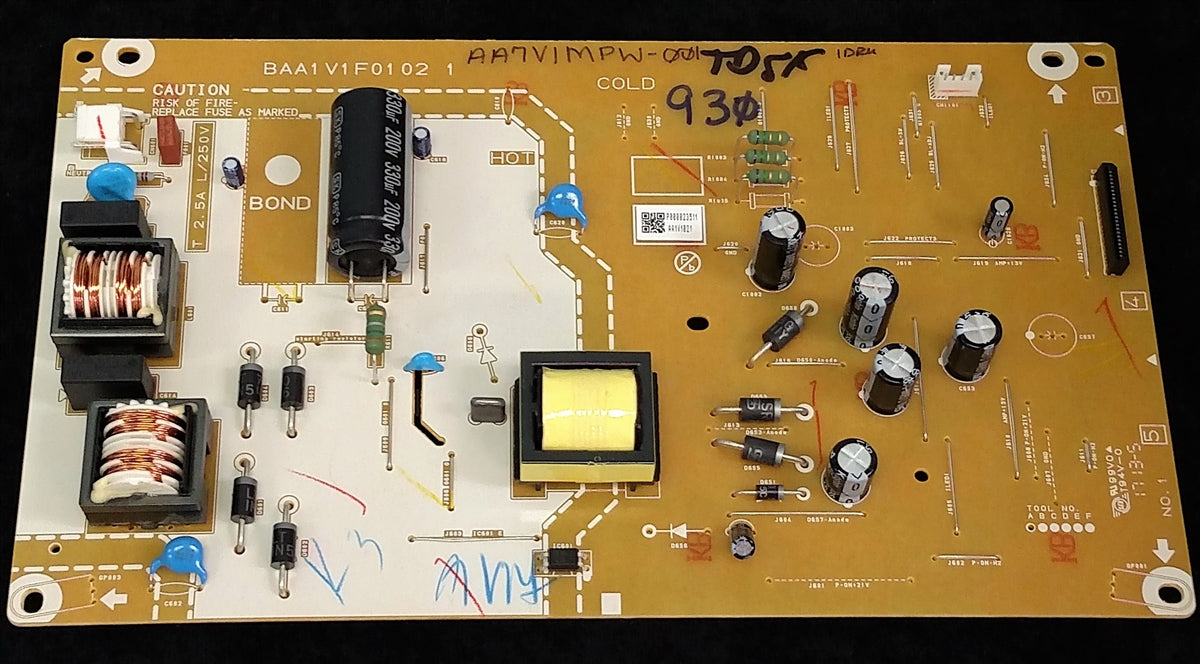 AA7V1MPW-001 PHILIPS POWER SUPPLY, BAA1V1F01021, AA1V1021, 43PFL4902/F7