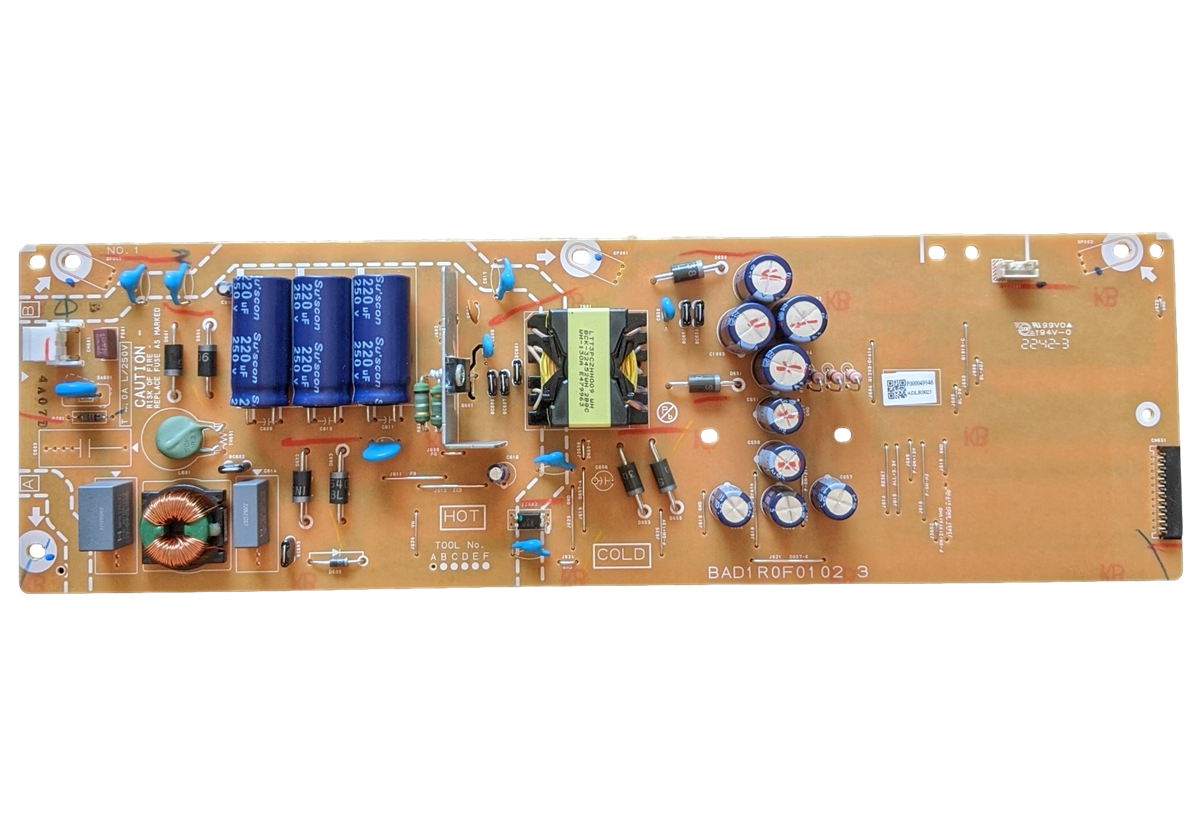 ADLR1MPW-001 Phillips Power Supply, ADLR0023, BAD1R0F0102 3, ME2, 55PUL7552/F7