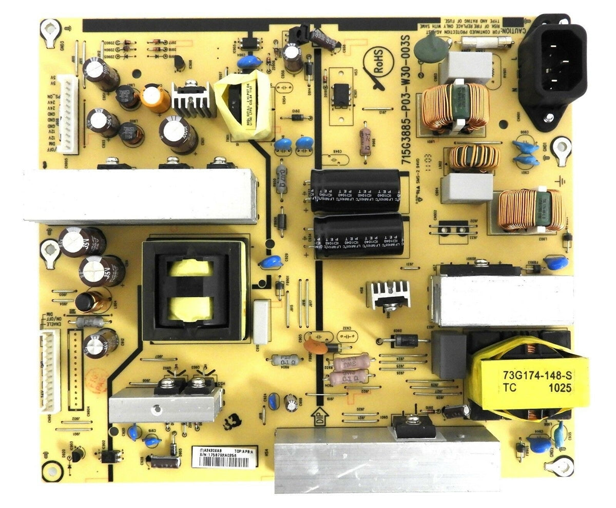 ADTVA2420XAP Insignia TV Module, power supply board, 715G3885-P02-W30-6035, NS-46L550A11