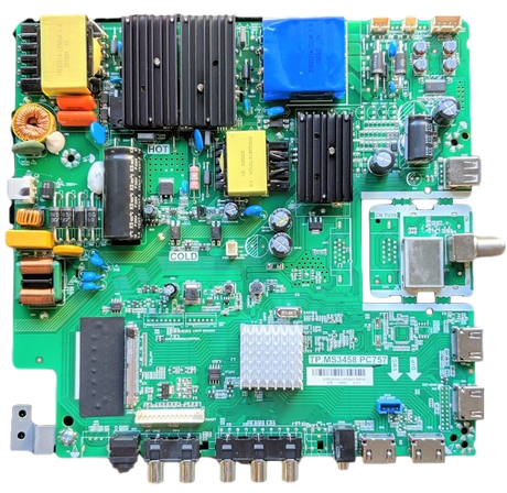 AE0011990 RCA Main Board, AE0011990, A20030926, TP.MS3458.PC757, CN.TU39, RLDED5098-B-UHD