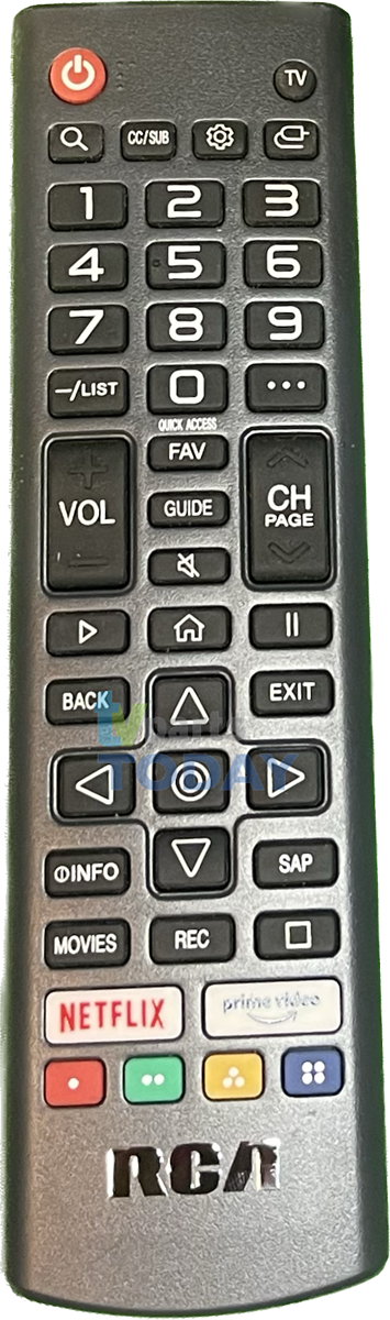 AKB76037002 RCA REMOTE has Amazon Prime & Netflix buttons RWOSU6547