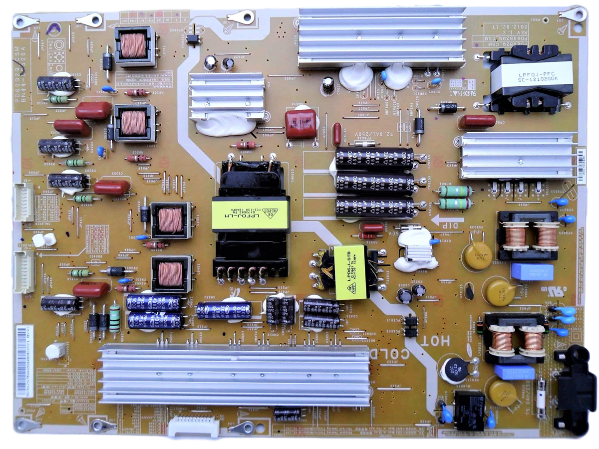 BN44-00526A Samsung Power Supply, PD60B2Q_CSM, SUI0054-11053, UN60ES7100FXZA, UN60ES7150FXZA, UN60ES7500FXZA, UN60ES8000FXZA