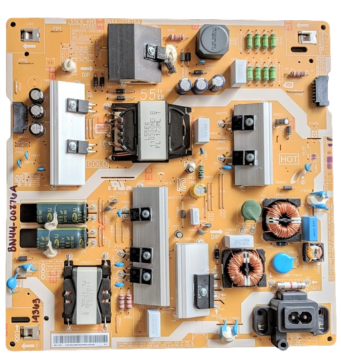 BN44-00876A Samsung Power Supply, LS55E6_KHS, HU10123-16083, E301536,  UN55KU7500FXZA, UN55MU7500FXZA, UN55MU7600FXZA, UN55KU7000FXZA, UN55KU750DFXZA, UN55KU700DFXZA, UN49KU7500FXZA, UN49KU7000FXZA, HG49NE890UFXZA, UN55MU7000FXZA, UN49MU7000FXZA, UN55NU69