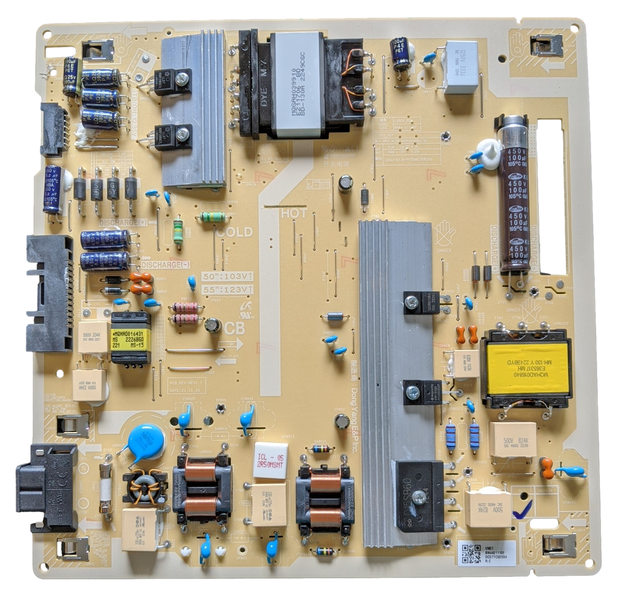 BN44-01110F Samsung Power Supply, BN4401110F, 255E6_BDY, UN50CU8000F, UN50CU8000FXZA