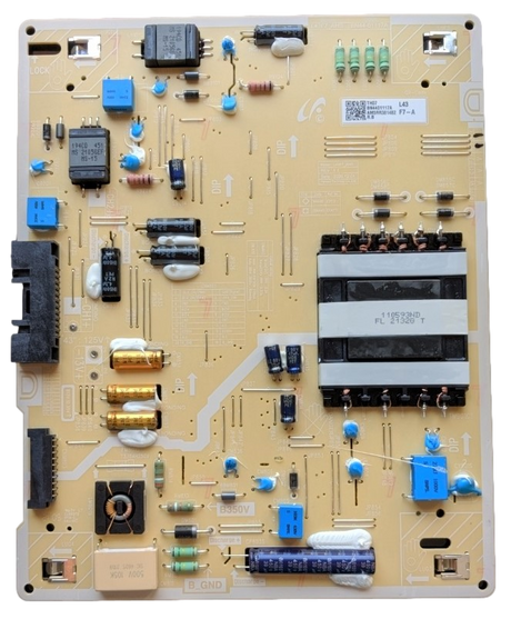 BN44-01117A Samsung Power Supply / LED Board, L43F7_AHS, QN43LS03AAFXZA, QN43LS03AAFXZA