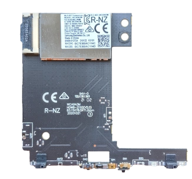 BN59-01372A Samsung WiFi Board, BN59-01372A, WCA943M, QN65QN800AFXZA, QN65QN800AFXZA