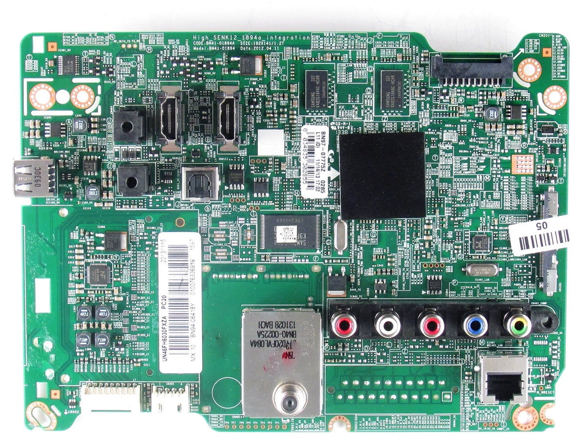 BN94-06418Y Samsung Main Board, BN41-1894A, BN97-07775Z, UN46FH6030FXZA