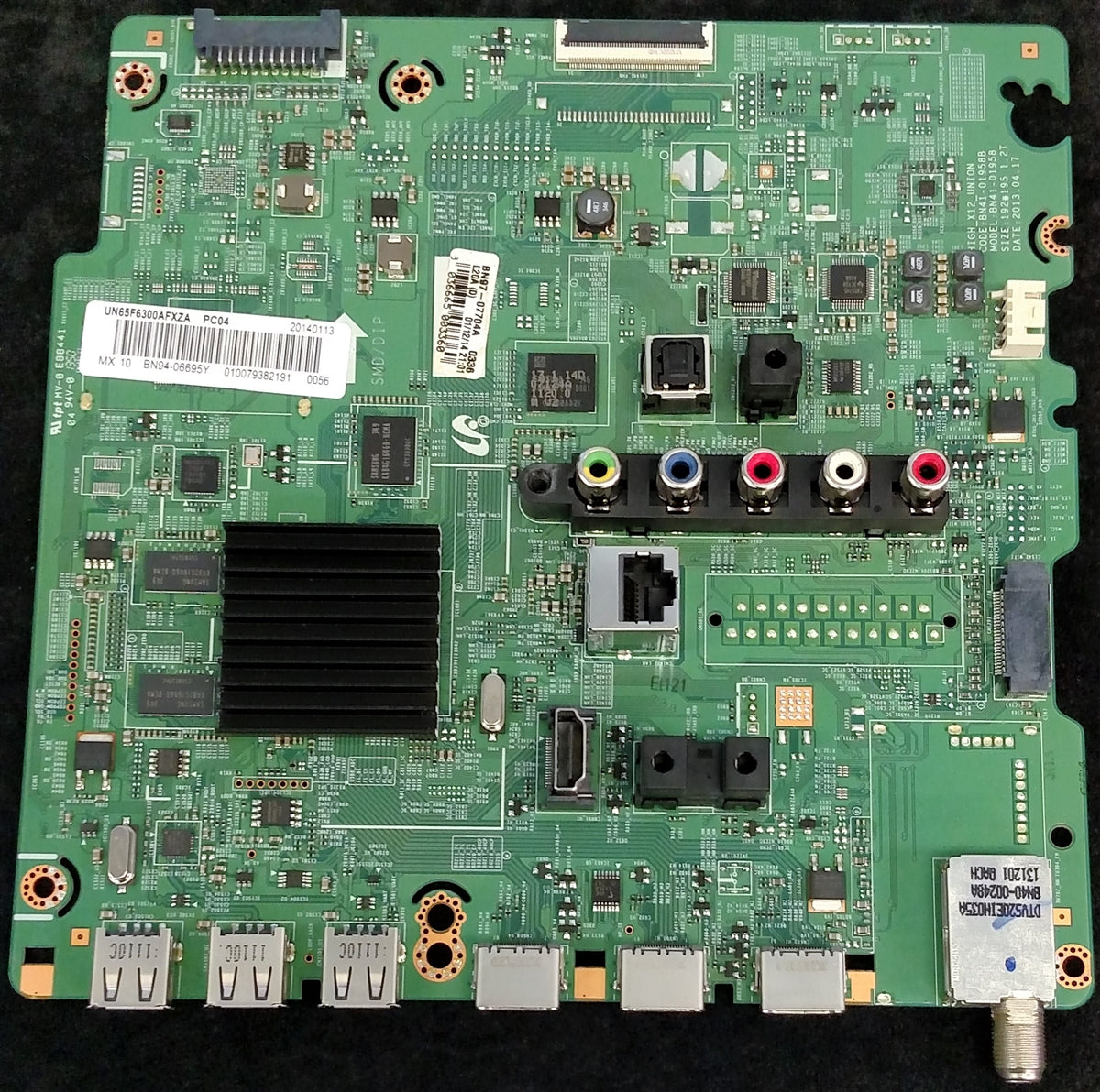 BN94-06695Y SAMSUNG MAIN BOARD, BN97-07704A, BN41-01958B, UN65F6300AFXZA