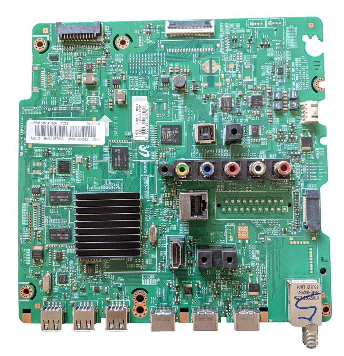 BN94-06746B Samsung Main Board, BN97-07704D, BN41-01958B, UN50F6800AF, UN50F6800AFXZA