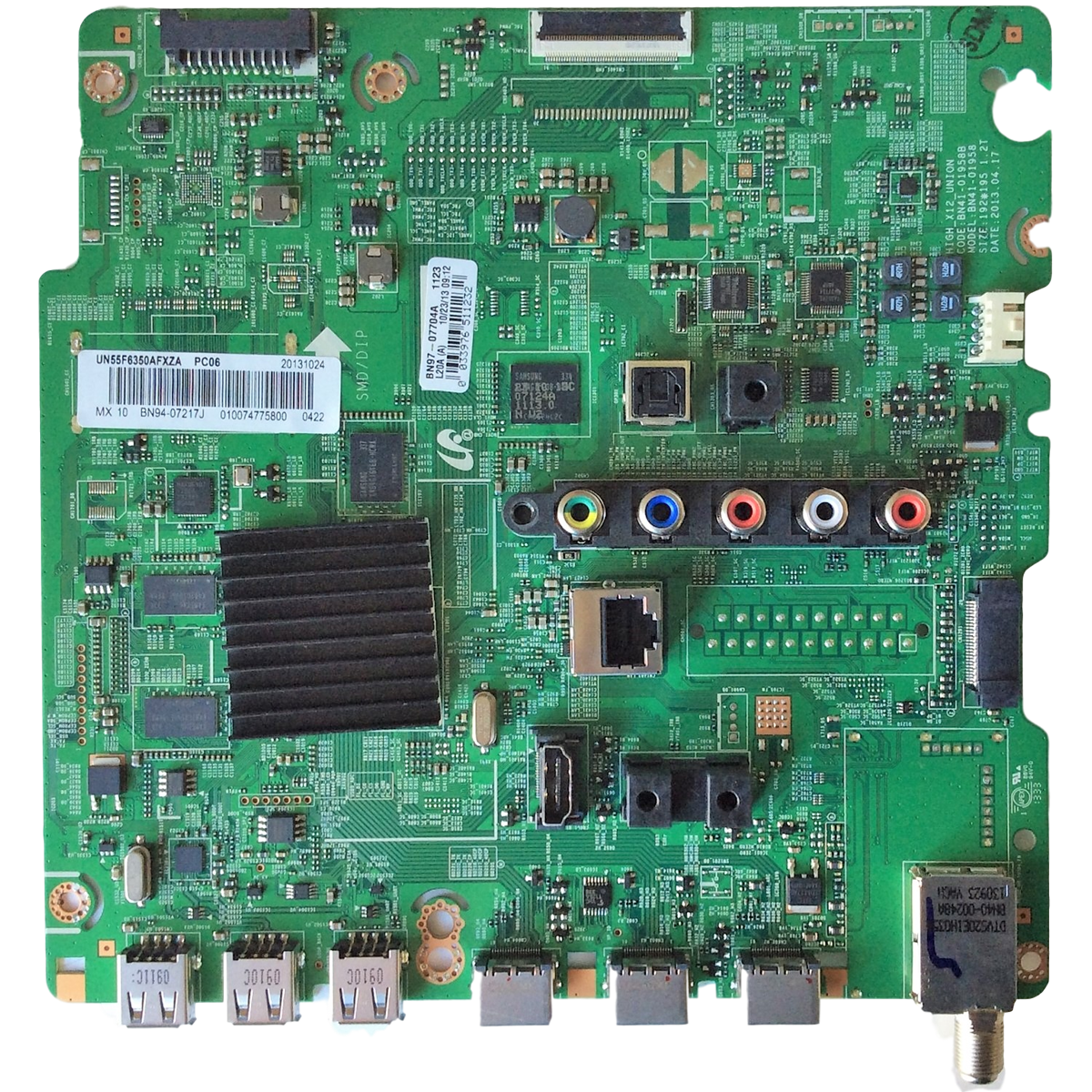 BN94-07217J Samsung Main Board, BN97-07704A, BN41-01958B, UN55F6350AFXZA