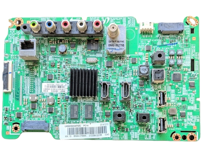 BN94-07848A Samsung Main Board, BN40-00279B, BN97-08781E, BN41-02245A, 20141212, E170968, UN50H5203AFXZC