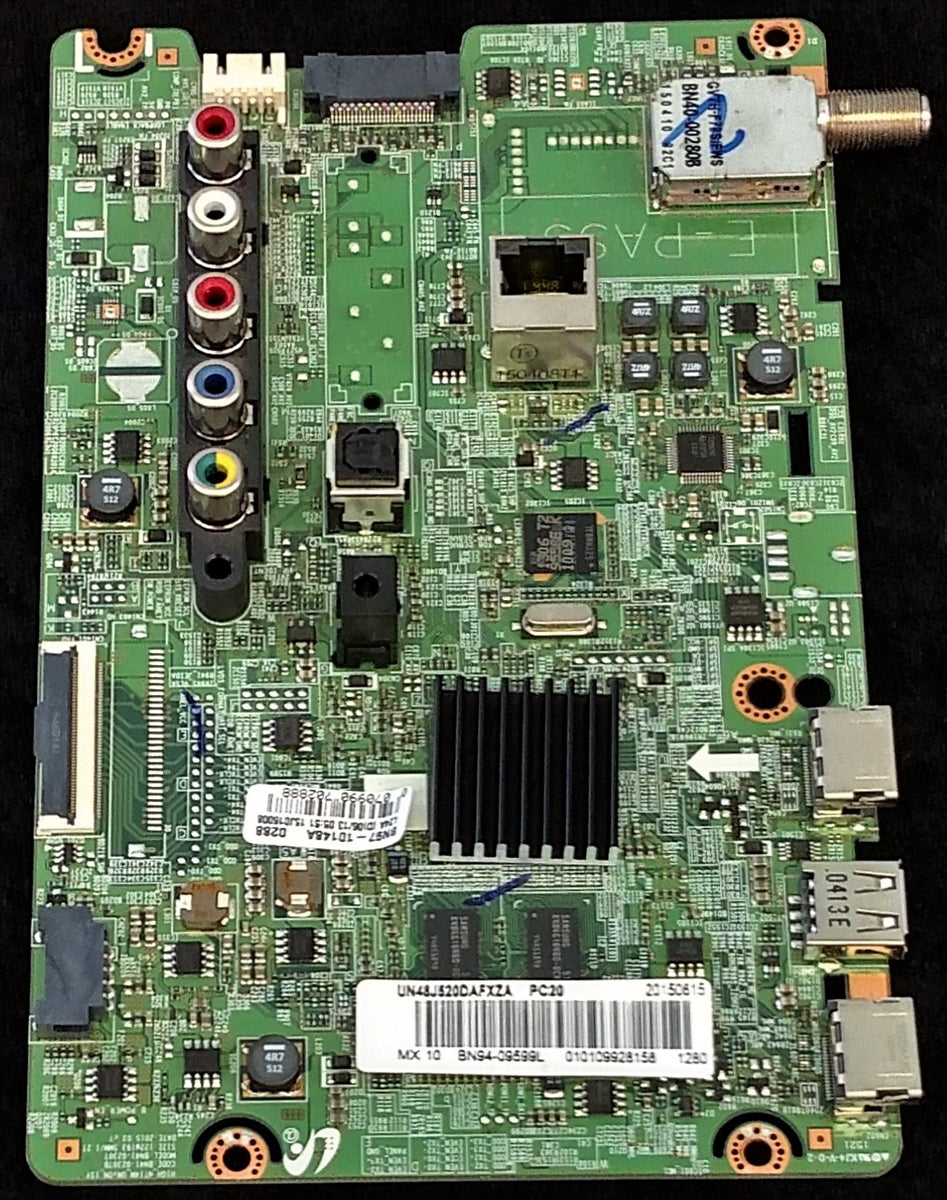 BN94-09599L SAMSUNG MAIN BOARD, BN97-10148A, BN41-02307B, UN48J520DAFXZA TD01