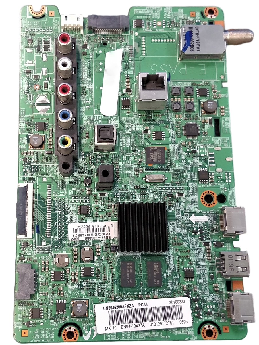 BN94-10437A Samsung Main Board, BN97-09305G, BN41-02307B, UN50J5200, UN50J5201, UN50J5200AFXZA, UN50J5200AFXZA DD02