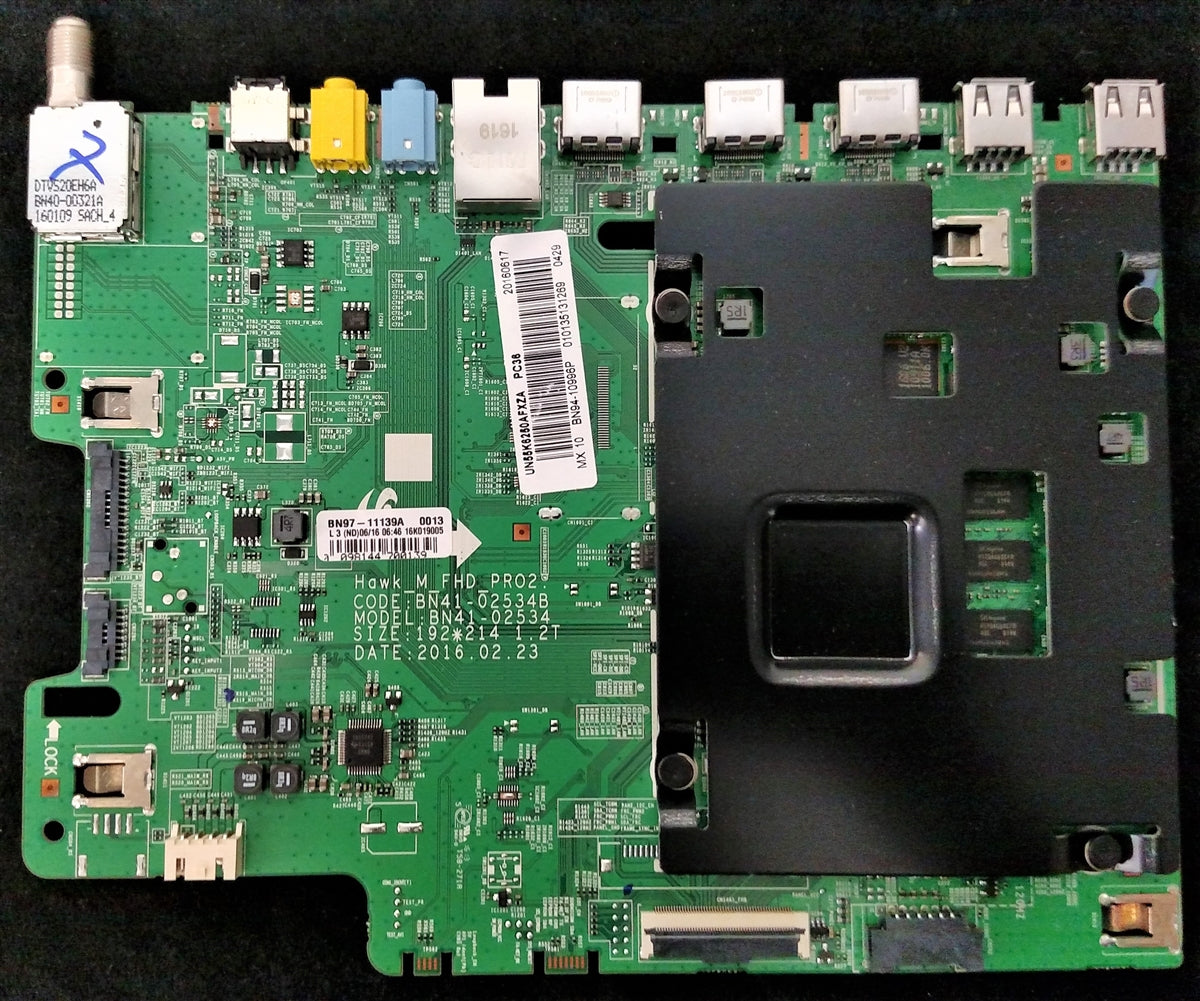 BN94-10996P Samsung Main Board, BN97-11139A, BN41-02534B, UN55K6250AFXZA, UN55K6250AFXZA FA01