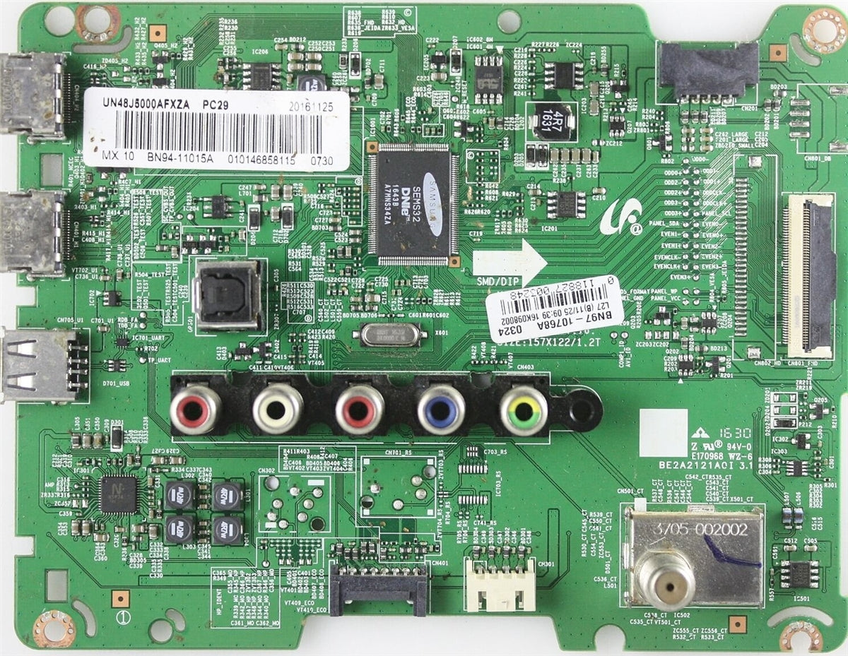 BN94-11015A Samsung Main Board, BN41-02415B, BN97-10768A, UN48J5000AFXZA