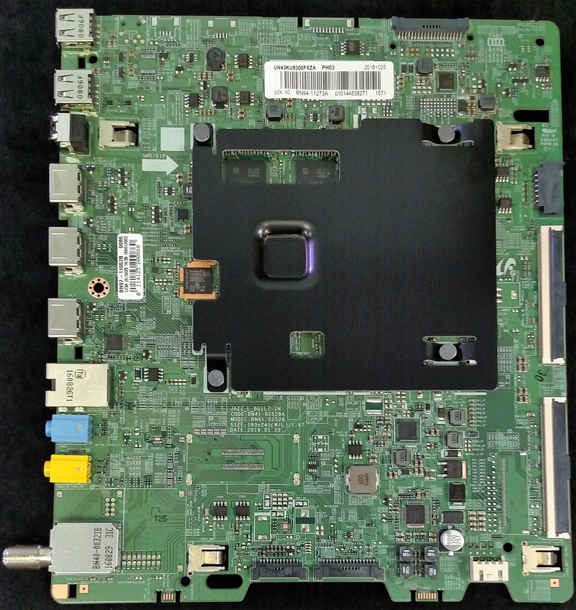 BN94-11273A Samsung Main Board, BN97-11557B, BN41-02528A, UN43KU6300FXZA