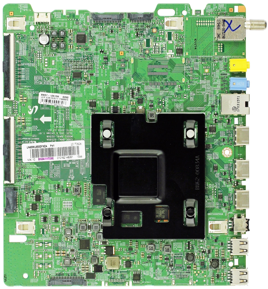 BN94-11709E Samsung Main Board, BN41-02568A, BN97-12619A, UN65MU6500FXZA, UN65MU650DFXZA, UN65MU6500FXZC