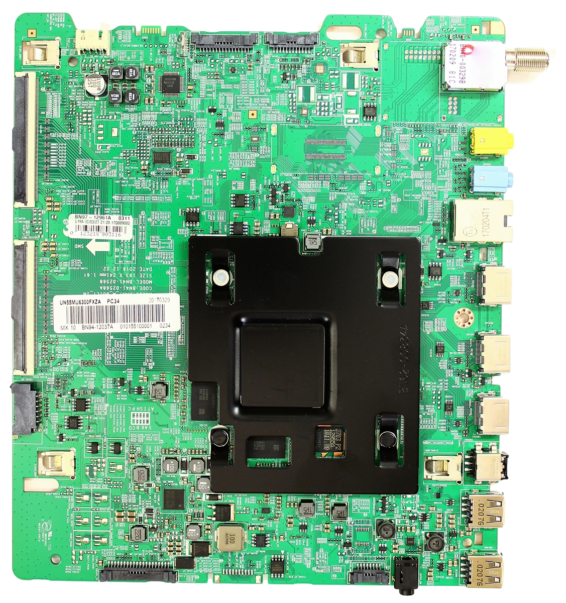 BN94-12037A Samsung Main Board, BN97-12961A, BN41-02568A, UN55MU6300FXZA,  UN55MU6300FXZC