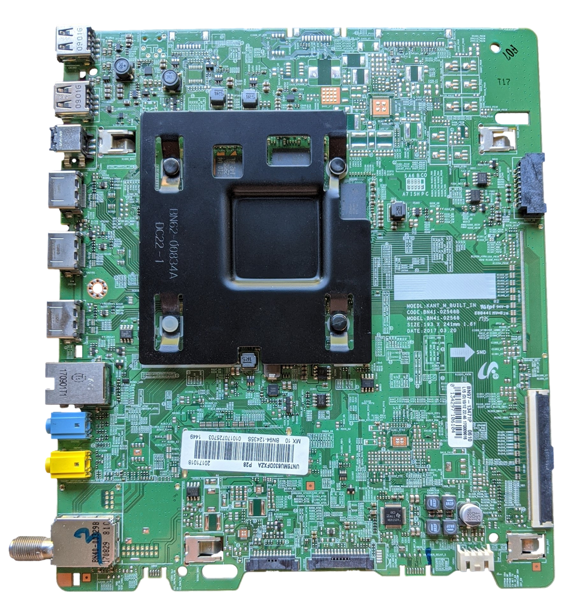 BN94-12435S Samsung Main Board, BN97-13471P, BN41-02568B, UN75MU630DF, UN75MU630DFXZA