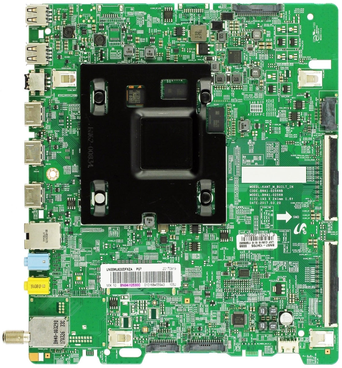 BN94-12530C Samsung Main Board, BN97-13470S, BN41-02568B, UN55MU630DFXZA