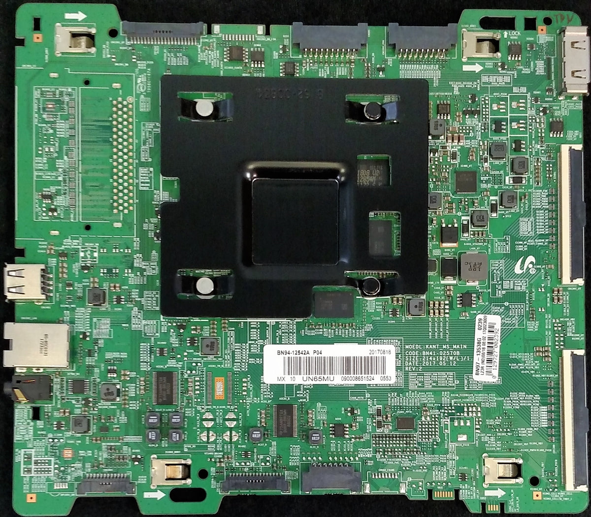 BN94-12542A Samsung Main Board, BN97-13538G, BN41-02570B, UN65MU8000FXZA FB03, UN65MU8000FXZC, UN65MU7000FXZX